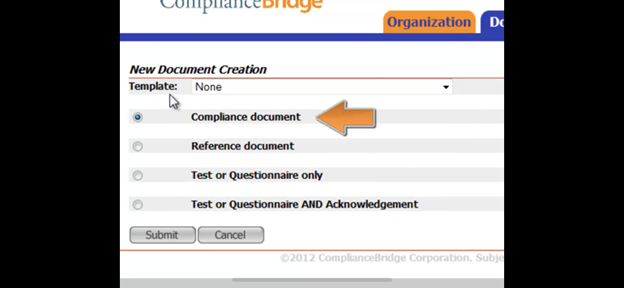 compliancebridge submit document