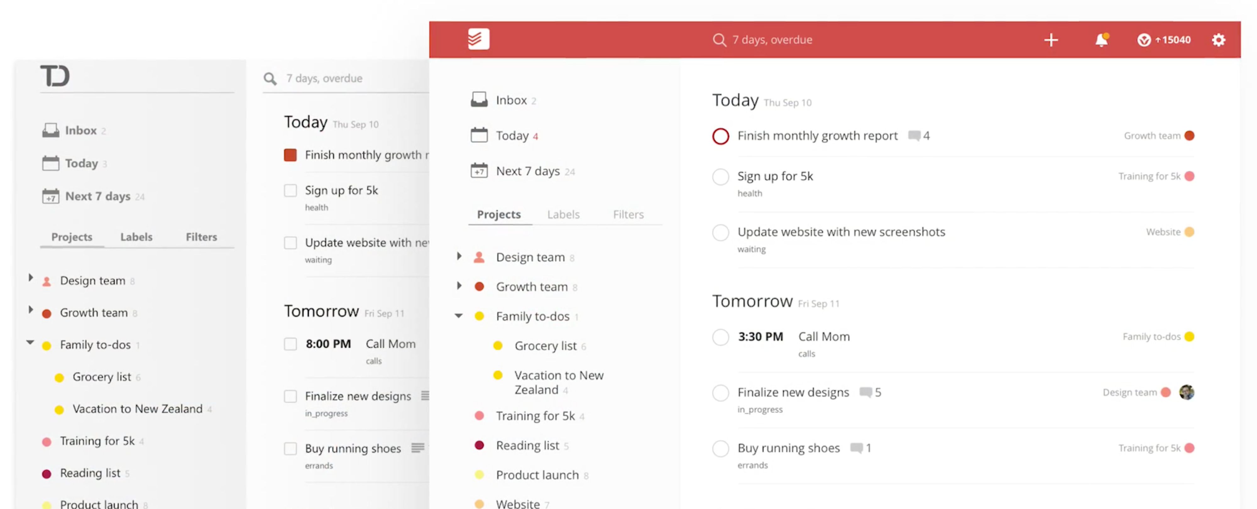 todoist sections