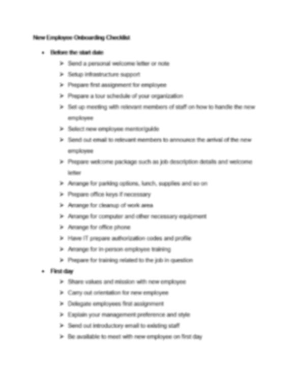 onboarding checklist