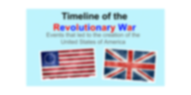 American Revolution Timeline Template