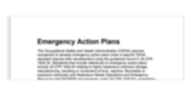 Emergency action plan template