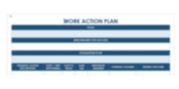 Work action plan template
