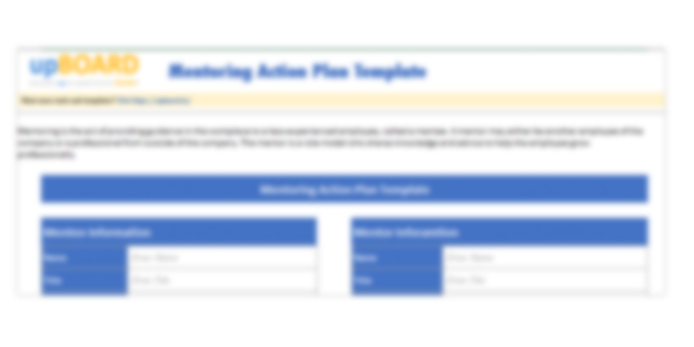 Mentoring action plan template