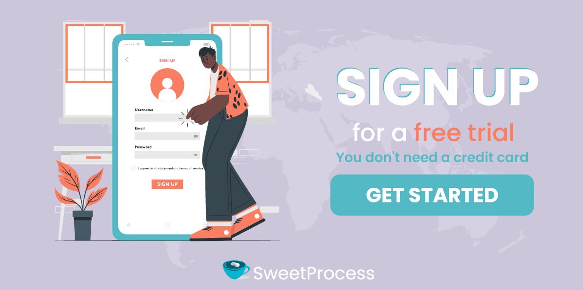 sweetprocess free trial sign up