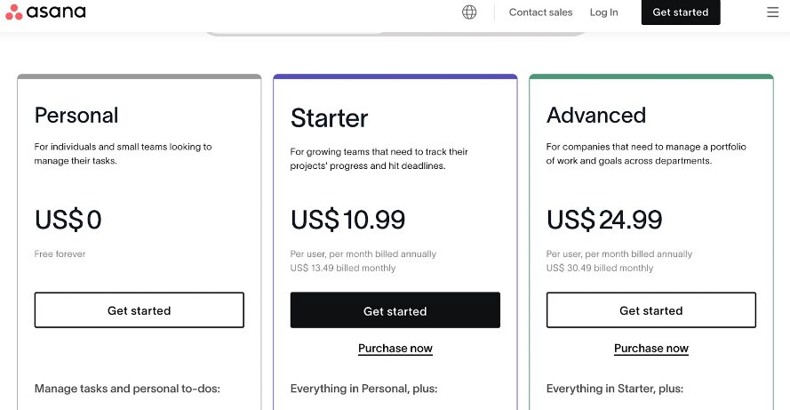 Asana Pricing