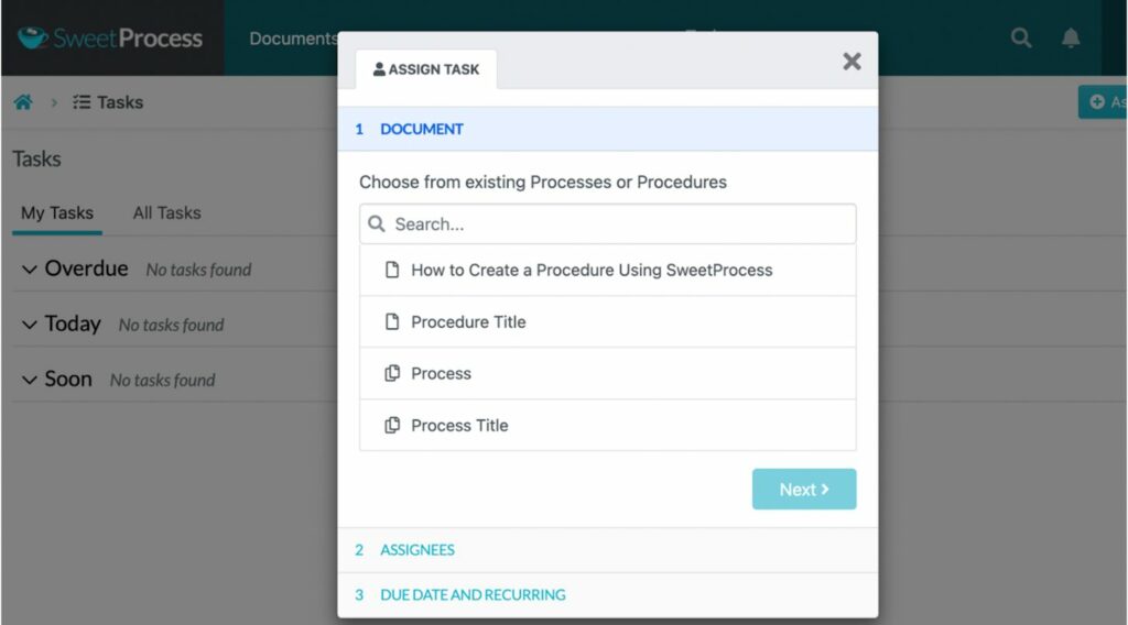 How to Delegate  – Task Management with SweetProcess 2