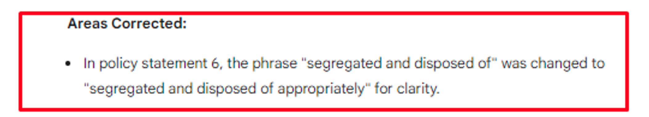 Kindly correct the grammatical errors in the ‘Pandemic Infection Control Policy for a Healthcare Facility in the United States’ and show the areas you made corrections.