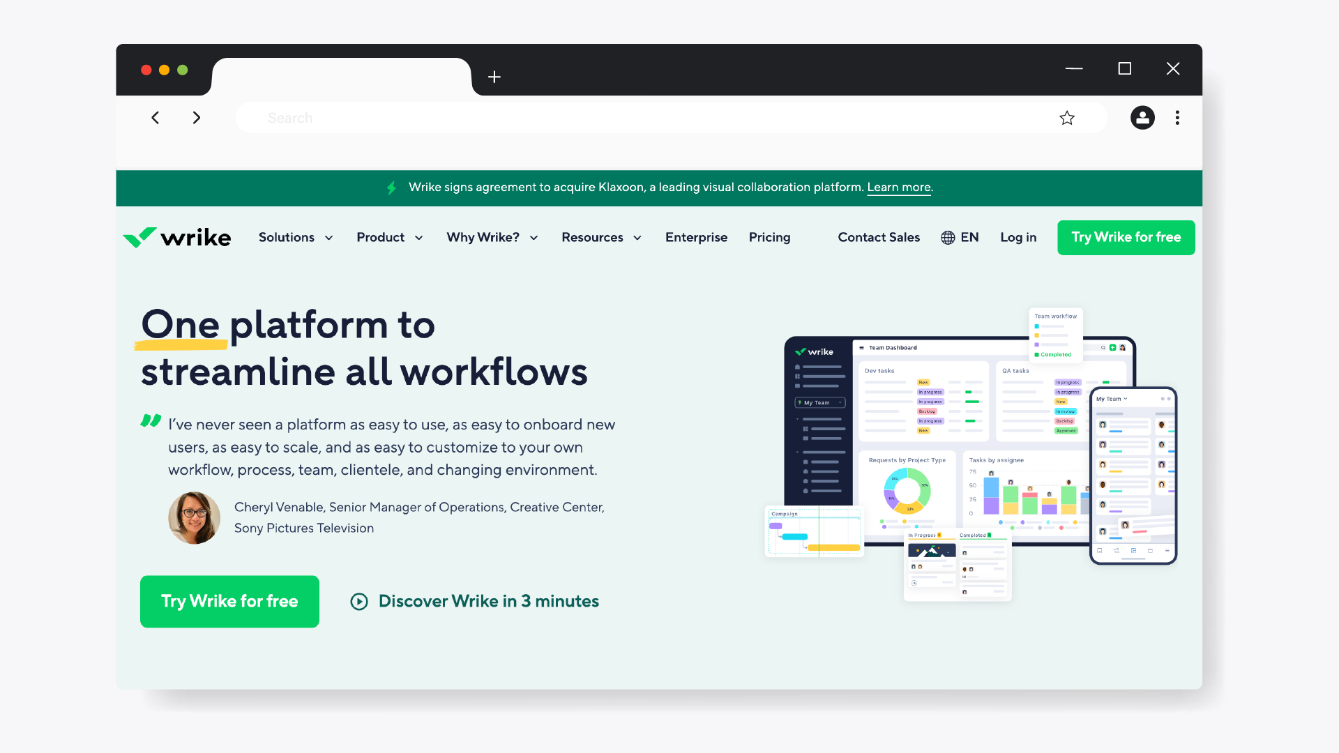 Wrike: Best for Work Management