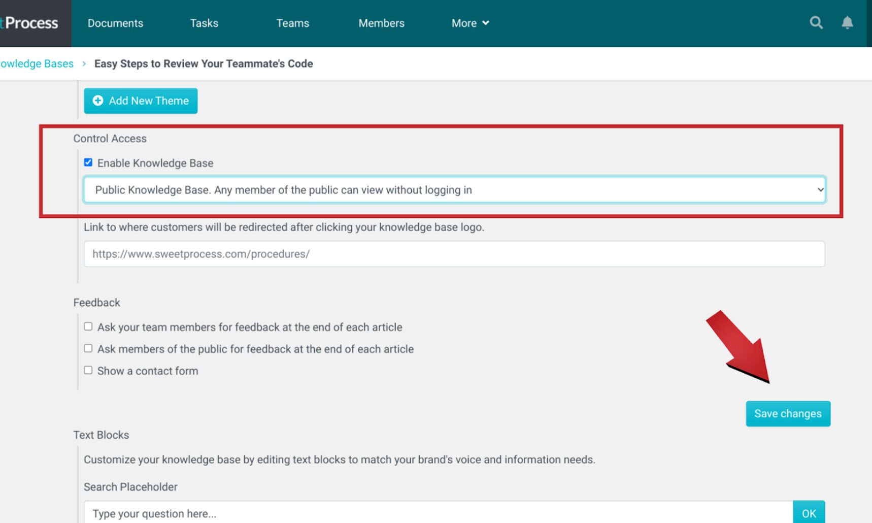 Access Control Settings