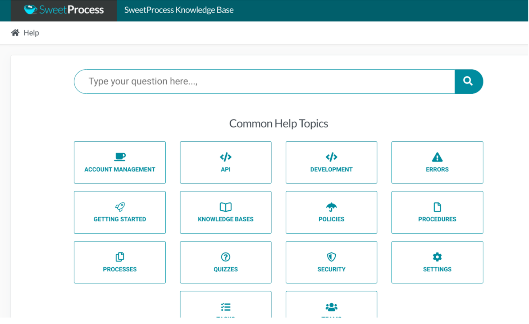 SweetProcess Knowledge Base