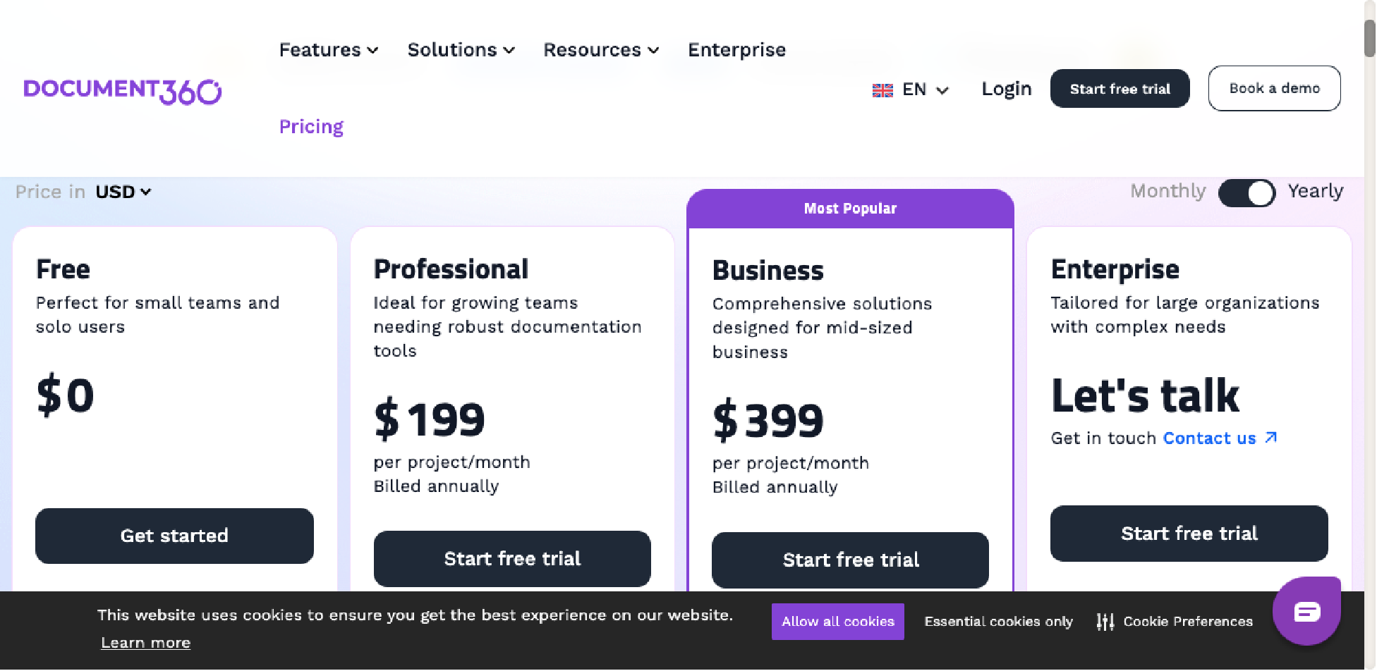 Document360 Pricing