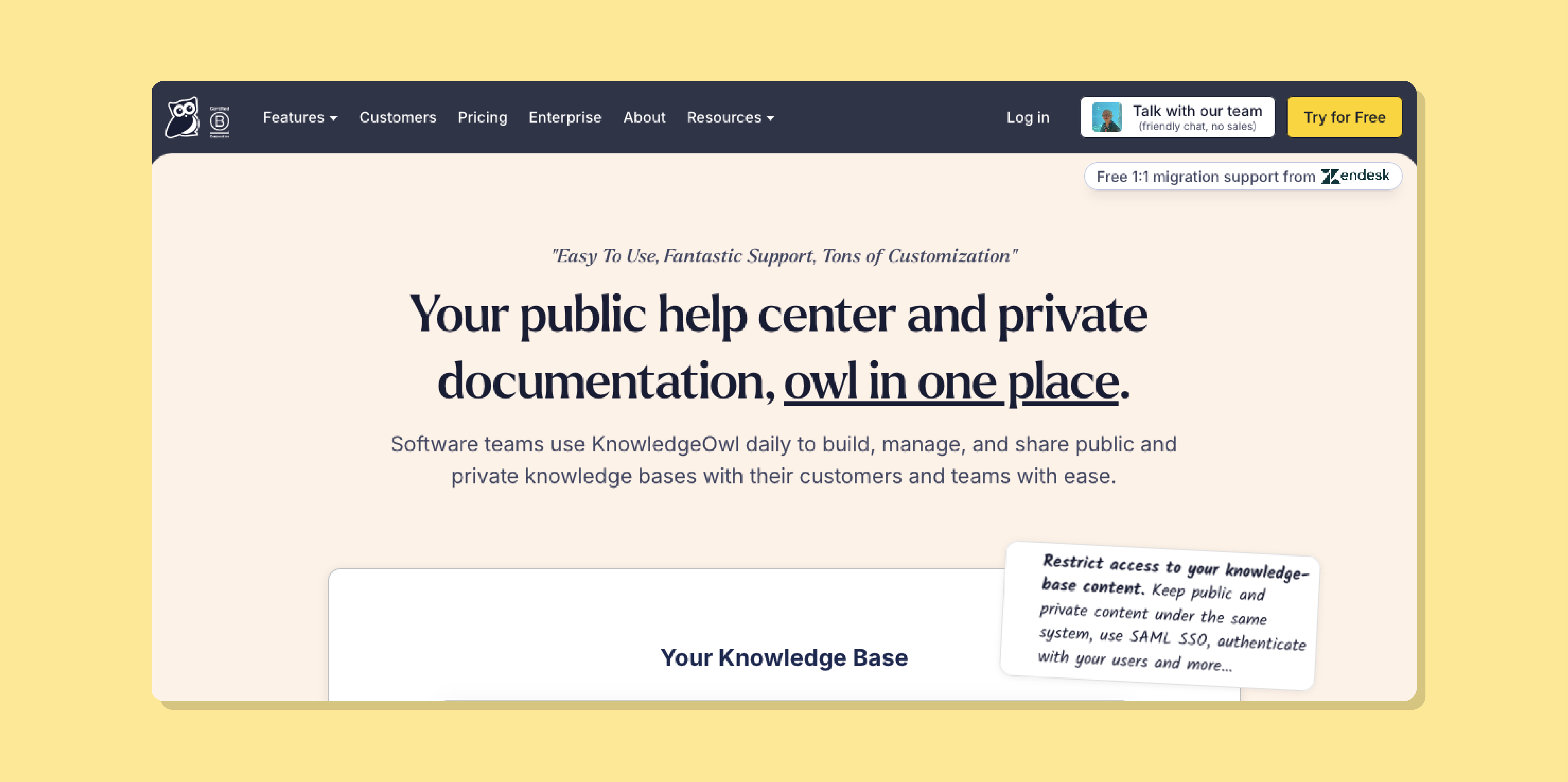 10. KnowledgeOwl: Best User Manual Software for Public and Private Knowledge Base Management