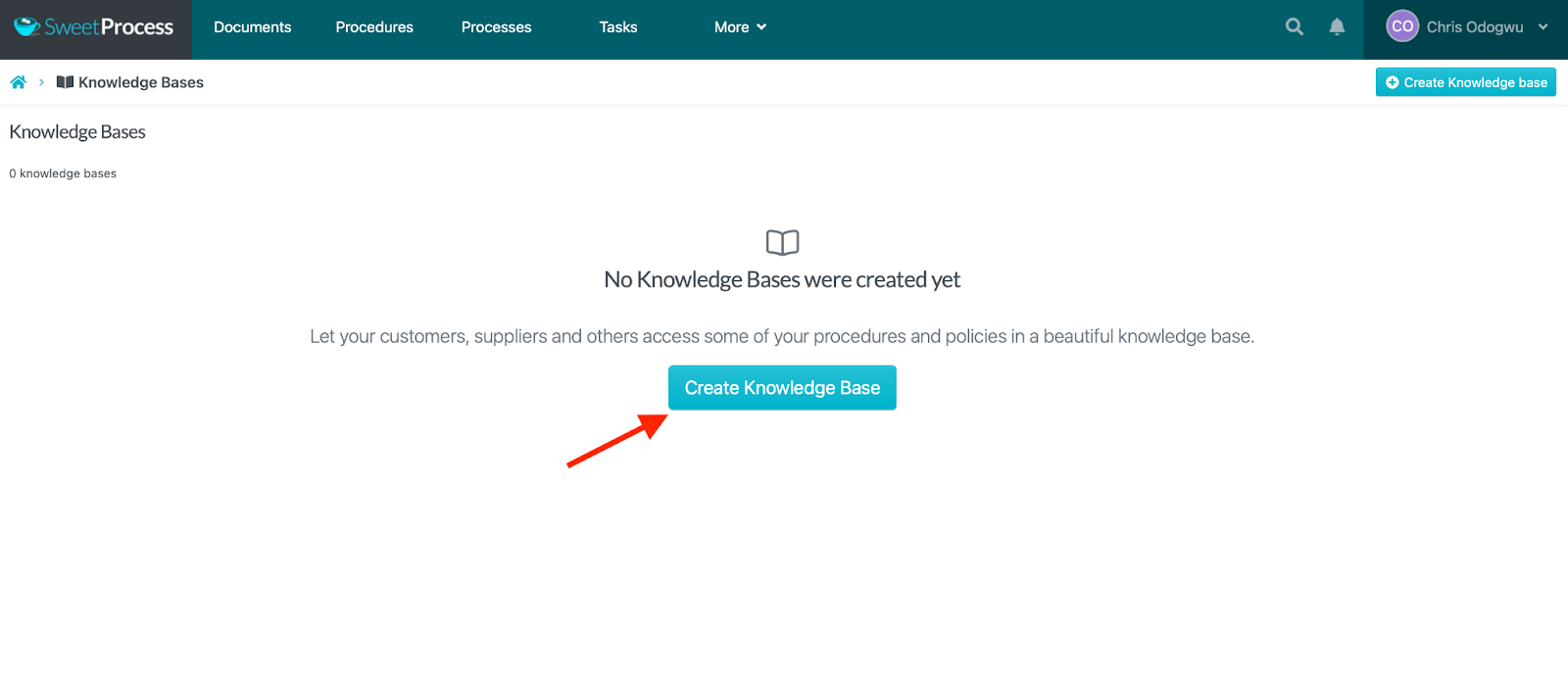 Click "Create Knowledge Base"