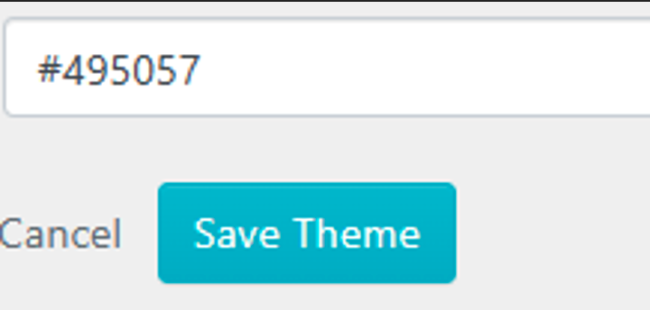 6. Click on “Save Theme” after personalization to save changes. 