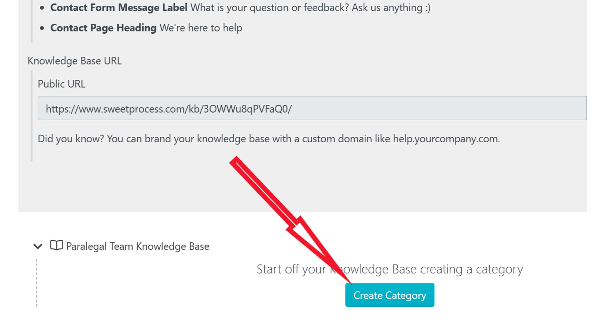 Click on “Create Category” to add a category. 