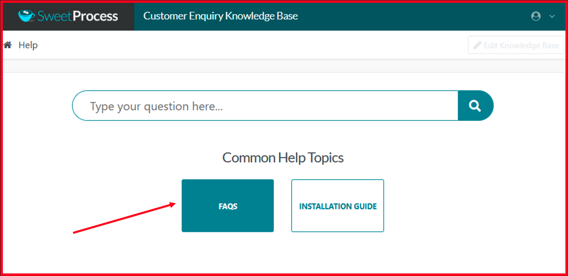 access the content of any category by clicking on it on the knowledge base page