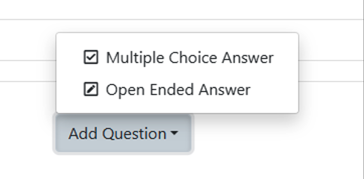 Here, you can choose the type of questions you want, either multiple choice or open-ended.