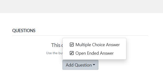 "Add Question" option