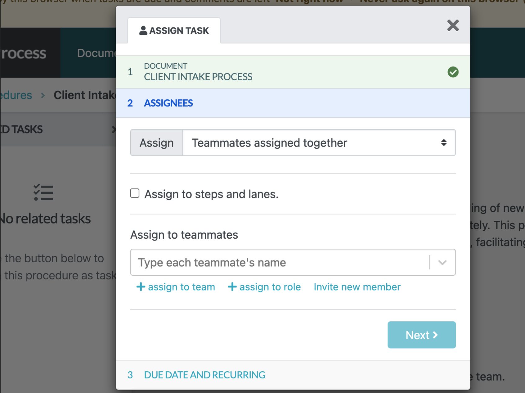 Assign team members and set due dates and automated reminders to ensure timely follow-ups.